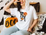 1. Halloween Skeleton Shirts - White Unisex