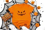 1. Jack-o-lantern Pumkin Shirt - Orange
