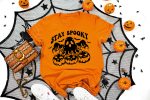 1. Spooky Halloween Shirts- orange