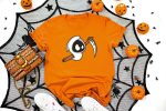 10. Ghost Halloween Shirt Orange