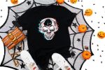 11. Black Halloween Skeleton Shirt