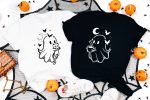 13. Couple Halloween Shirts- Black & White