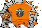 13. Skeleton Halloween Shirts - orange