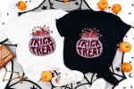 13. Trick or Treat Halloween Shirts - Black & White