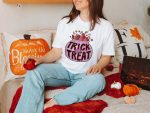 13. Trick or Treat Halloween Shirts - White Unisex