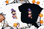 13. Witch Halloween Shirts - White & Black