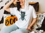 14. Skeleton Halloween Shirts - White Unisex