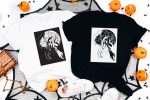 2. Black _ White Ghost Halloween Shirt