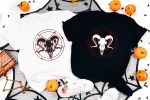 2. Skeleton Halloween Shirts - Black _ White