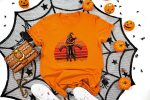 3. Halloween Scarecrow Shirt Orange