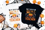 3. Teacher Halloween Shirts - Black & White updated
