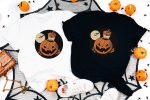 4. Pumpkin Shirt For Halloween Black _ White