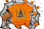 5. Orange Halloween Witch Shirts