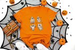 6. Ghost Halloween Shirts Orange