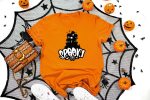 6. Orange Spooky Halloween Shirt