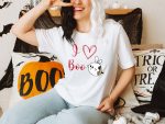 6. White Unisex Boobee Halloween Shirts