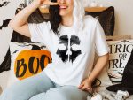7. Halloween Skeleton Shirts Unisex White