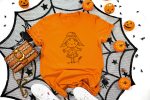 9. Scarecrow Shirt For Halloween Orange