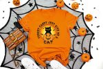 12. Halloween Cat Shirt - Orange