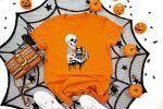 15. Halloween Cat Shirt - Orange