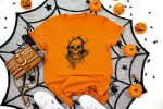 17. Halloween Skeleton Shirt - Orange
