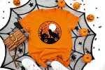 2. Cat Halloween Shirt - Orange