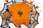 20. Halloween Skeleton Shirt - Orange