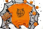 8. Cat Halloween Shirt - Orange